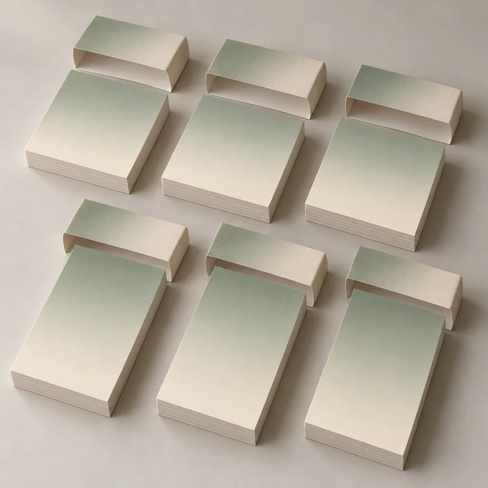 Sage Workflow Set, 3 square pads + 3 rectangular pads, blank paper
