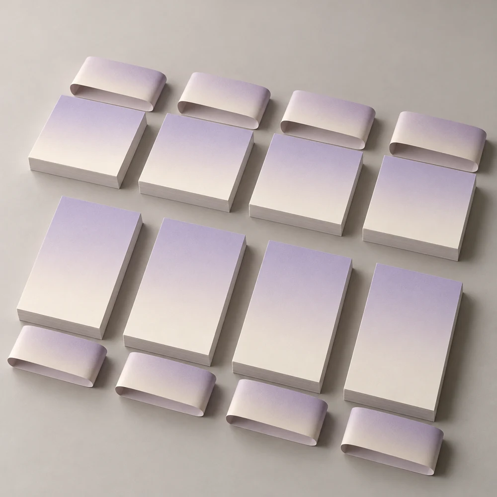Dusk Planning Collection, 4 square pads + 4 rectangular pads, blank paper