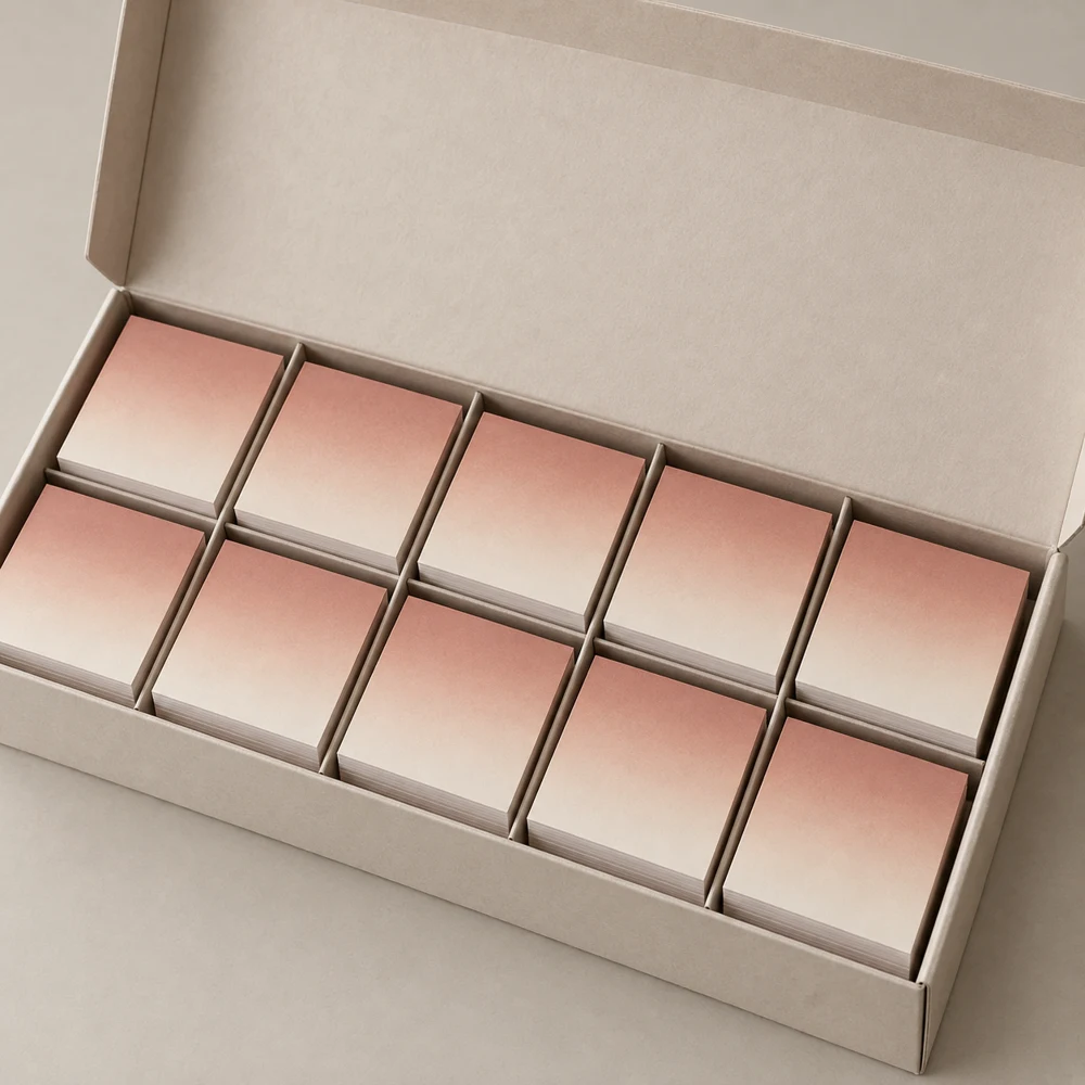 Terracotta Studio Box, 10 square pads, blank paper